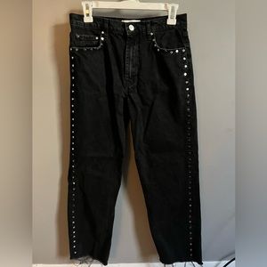 Black Zara Jeans with Metal Detailing